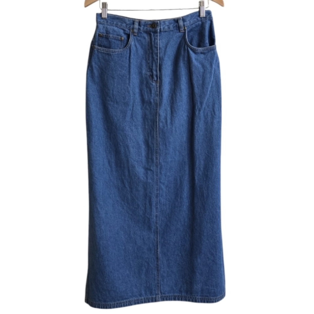 Vintage Rafaella Women's Long Denim Skirt. Size 8